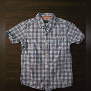 OshKosh B'gosh Blue and Orange Plaid Shirt